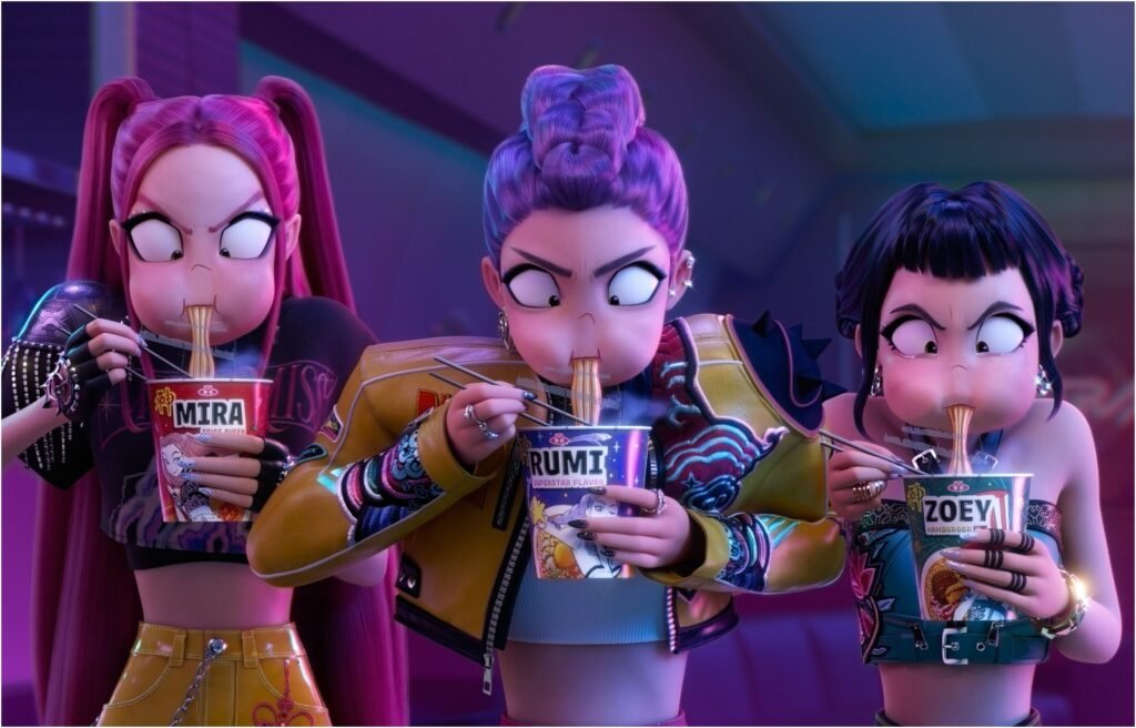 KPop Demon Hunters, la cinta animada que mezcla K-pop y anime y rompió récords en Netflix.