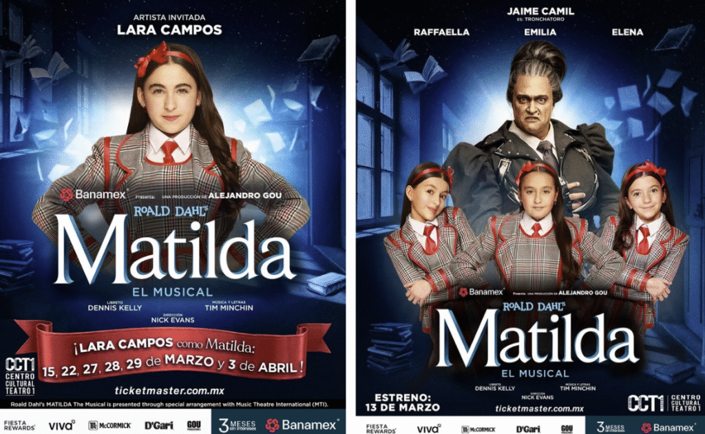 Matilda el musical en CDMX