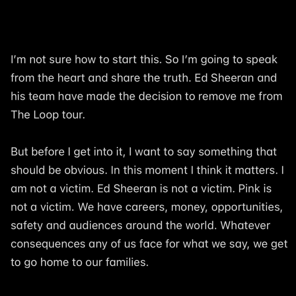 Macklemore Ed Sheeran y Pink